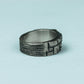 Brickwork 925 Silver Handmade Ring ¨C Industrial Engraved Band