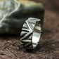 Runic Guard 925 Silver Handmade Ring ¨C Engraved Mystic Shield