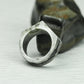 Obsidian Edge 925 Silver Handmade Ring ¨C Modern Geometric Band