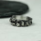 Obsidian Pillar 925 Silver Handmade Ring ¨C Geometric Gothic Statement