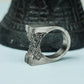 Obsidian Core 925 Silver Handmade Ring ¨C Brutalist Minimalist Band