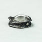 Abyss Eye 925 Silver Handmade Ring ¨C Dark Textured Band