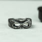 Black Crescent 925 Silver Handmade Ring ¨C Moon Phase Gothic Band