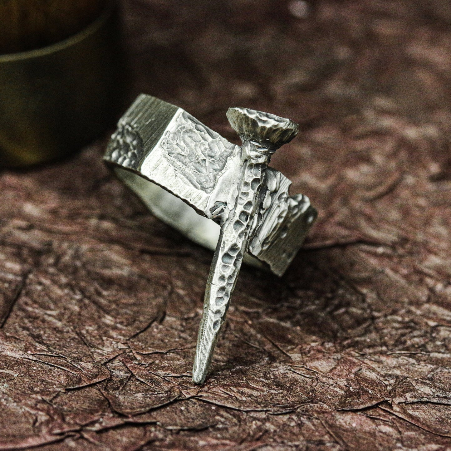 Warrior¡¯s Axe 925 Silver Handmade Ring ¨C Viking Battle Emblem