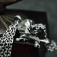 Screaming Skull Crossbones Pendant ¨C 925 Sterling Silver Handmade