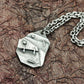 Ancient Rune Book Pendant - Handcrafted in 925 Silver