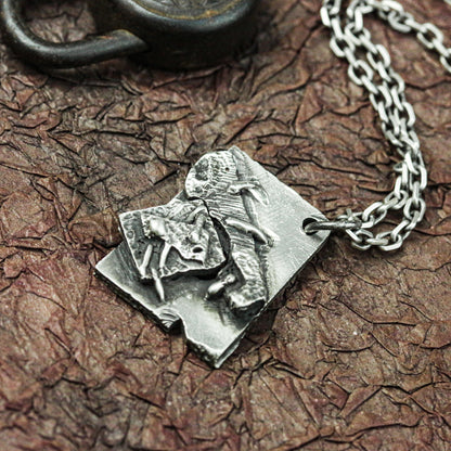 Pagan Symbol Codex Pendant - Artisan Crafted in 925 Silver