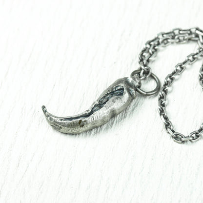 Wolf Fang Warrior Pendant - Handcrafted in 925 Silver