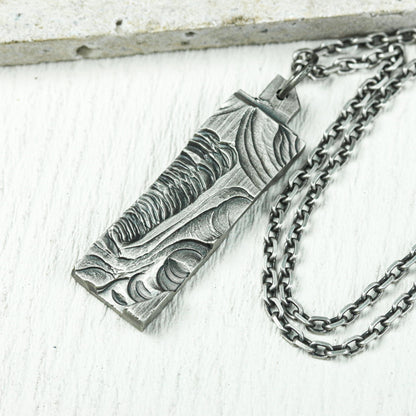 Erosion Relic Pendant - 925 Silver Handcrafted