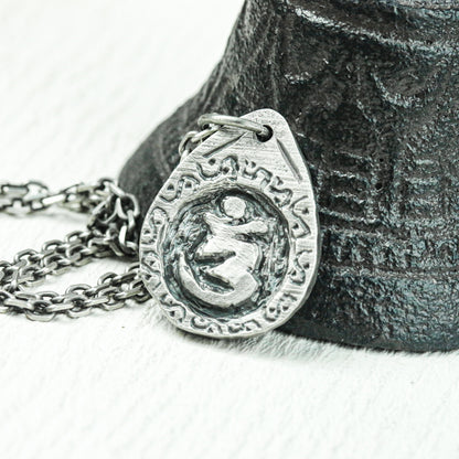 Dragon Emblem Crest Pendant - Handcrafted in 925 Silver
