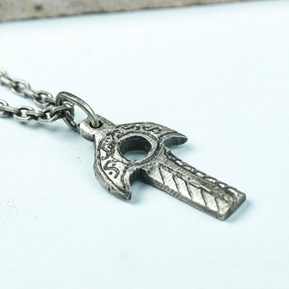 Runic Battle Axe Pendant - 925 Silver Handcrafted
