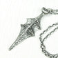 Demon Wing Dagger Pendant - Handcrafted in 925 Silver