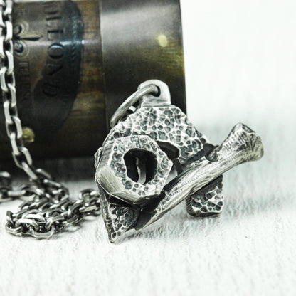 Forged Ruin Pendant - 925 Silver Handcrafted