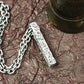 Runic Talisman Pillar Pendant - Artisan Crafted in 925 Silver