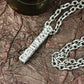 Runic Talisman Pillar Pendant - Artisan Crafted in 925 Silver