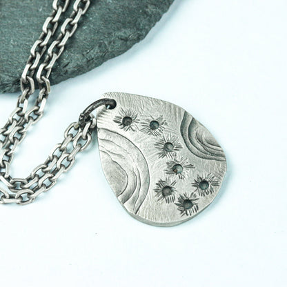 Ancient Spiral Rune Amulet - Artisan Crafted in 925 Silver
