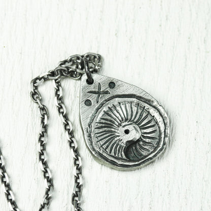 Celestial Sunburst Pendant - Handcrafted in 925 Silver