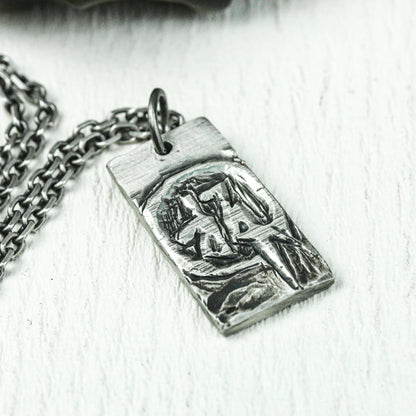 Sacred Templar Shield Pendant - Handcrafted in 925 Silver