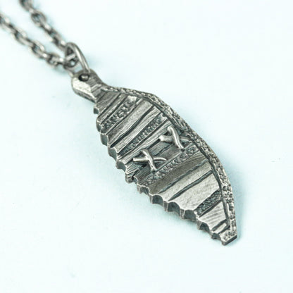 Tribal Feather Totem Pendant - Artisan Crafted in 925 Silver