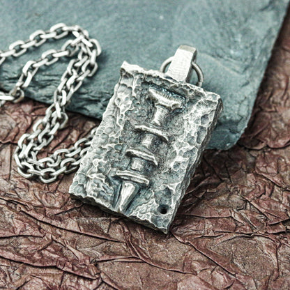 Gothic Fortress Relic Pendant - Artisan Crafted in 925 Silver