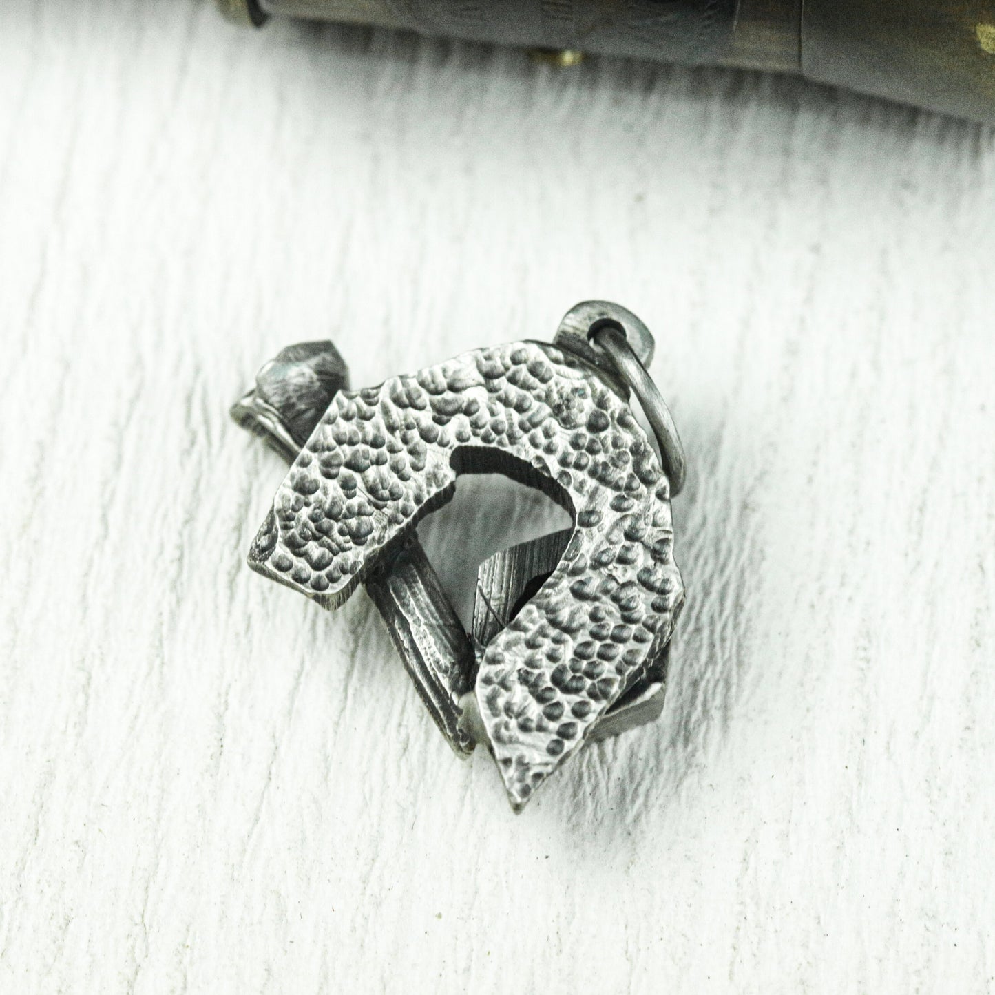 Forged Ruin Pendant - 925 Silver Handcrafted