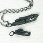 Cross Fragment Pendant - 925 Silver Handmade, Charred Relic of Faith and Ruin