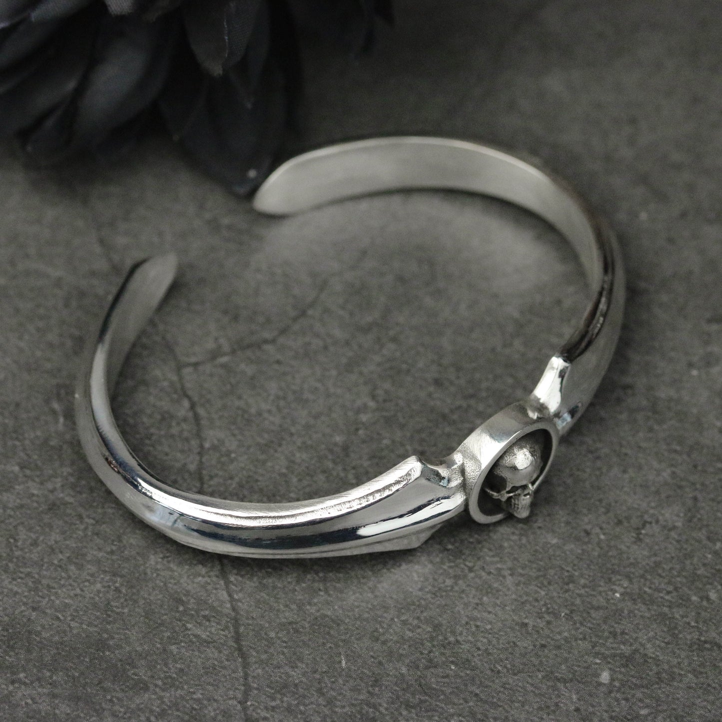 Stamp Skull Bracelet - 925 Silver Handmade