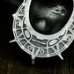 Skull with Spider Web Crown Pendant ¨C 925 Sterling Silver Handmade