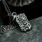 Textured Bone Wall Pendant ¨C 925 Sterling Silver Handmade