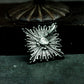 Radiant Skull Pendant with Spiked Halo ¨C 925 Sterling Silver Handmade