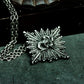 Radiant Skull Pendant with Spiked Halo ¨C 925 Sterling Silver Handmade