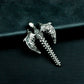 Dragon Spine Pendant with Bone Wings - 925 Sterling Silver Handmade