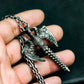 Dragon Spine Pendant with Bone Wings - 925 Sterling Silver Handmade