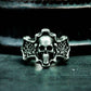 Skull Crest Ring with Gothic Frame ¨C 925 Sterling Silver Handmade