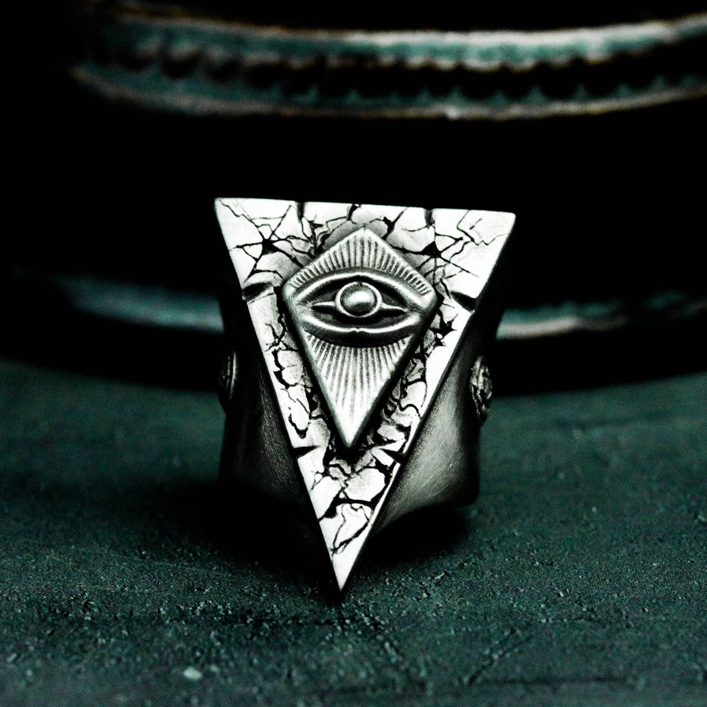 All-Seeing Triangle Ring ¨C 925 Silver Handmade