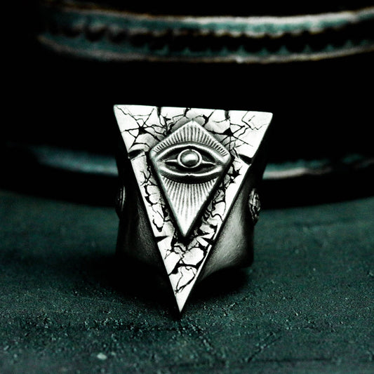 All-Seeing Triangle Ring ¨C 925 Silver Handmade