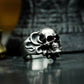 Ornate Skull Ring - 925 Sterling Silver Handmade Gothic