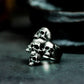 Five Skulls Ring - 925 Silver Handmade