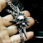 Spiked Skull Pendant ¨C Handmade 925 Silver Combat Totem Necklace