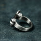 Iron Cross Ring with Barbed Tips ¨C 925 Sterling Silver Handmade