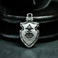 Cemetery Shield Skeleton Pendant - 925 Silver Handmade