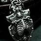 Cemetery Shield Skeleton Pendant - 925 Silver Handmade