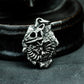 Chameleon Fossil Pendant with Skull and Spine Detail ¨C 925 Sterling Silver Handmade