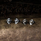 Ruyi Pattern Cufflinks, Delicate Flower - 925 Sterling Silver Handmade