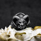 Horned Demon Skull Ring ¨C 925 Sterling Silver Handmade