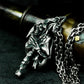 Sitting Reaper Pendant ¨C Handmade 925 Silver Death Figure Necklace