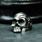 Motorcyclist Skull Ring ¨C Handmade 925 Silver Street Biker Band