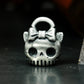 Cute Skull Cat Pendant - 925 Sterling Silver Handmade Gothic