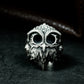 Goggled Owl Ring ¨C Handmade 925 Silver Forest Guardian Band