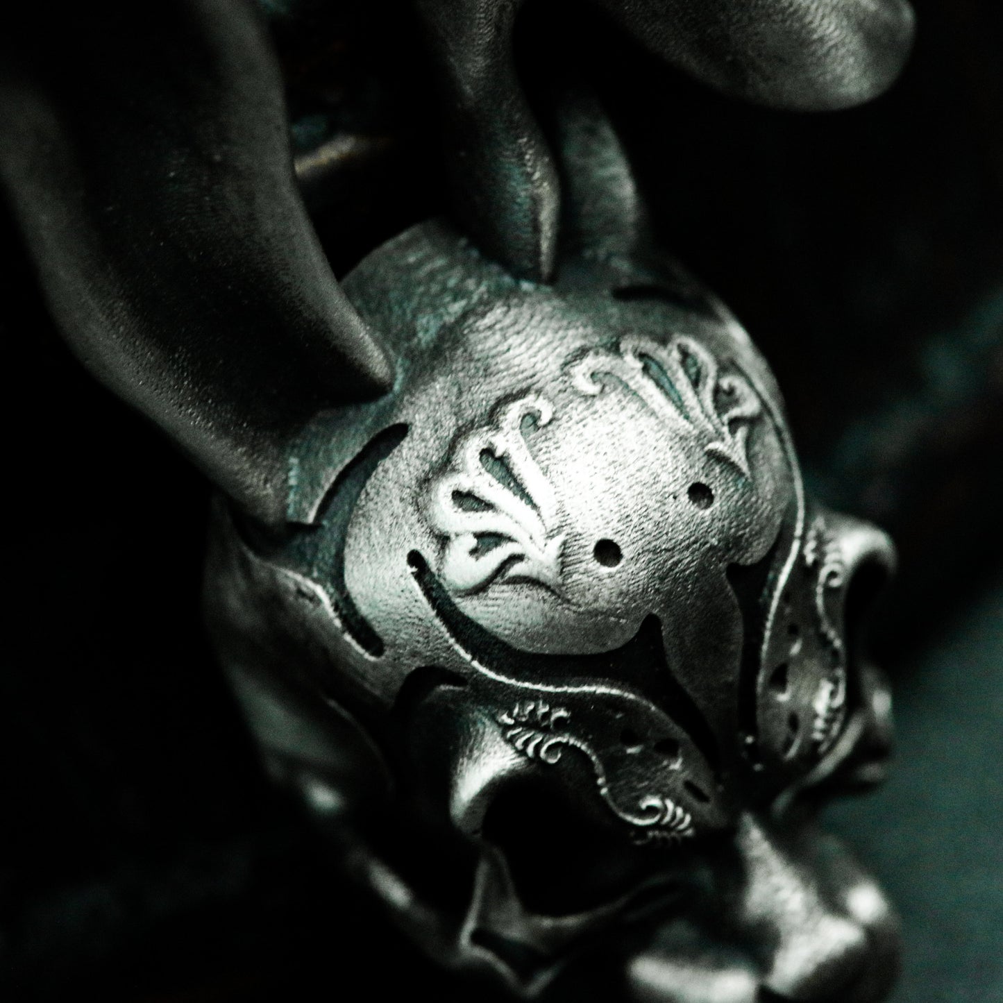 Bunny Skull Pendant ¨C Handmade 925 Silver Gothic Animal Necklace